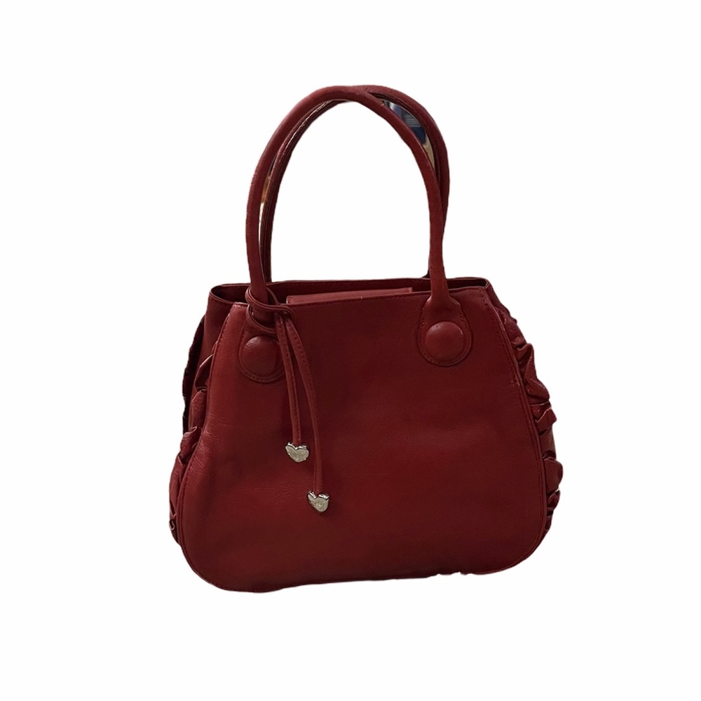 Love cat Paris red leather bag